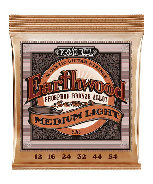 Encordadura Ernie Ball Regular Slinky Guitarra Acústica Fósforo Bronce .012-.054