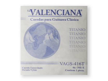 Paquete 12 Cuerdas La Valenciana Guitarra Clásica 6a Nylon Titanio