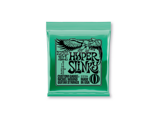 Encordadura Ernie Ball Hyper Slinky Guitarra Eléctrica Níquel .008-.042