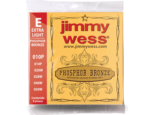 Encordadura Jimmy Wess Guitarra Acústica Fósforo Bronce .010-.050