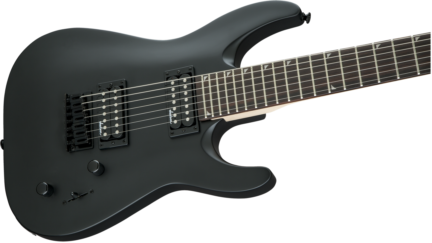 Guitarra Eléctrica Jackson JS22-7 Dinky Arch Top 7 Cuerdas Satin Negra