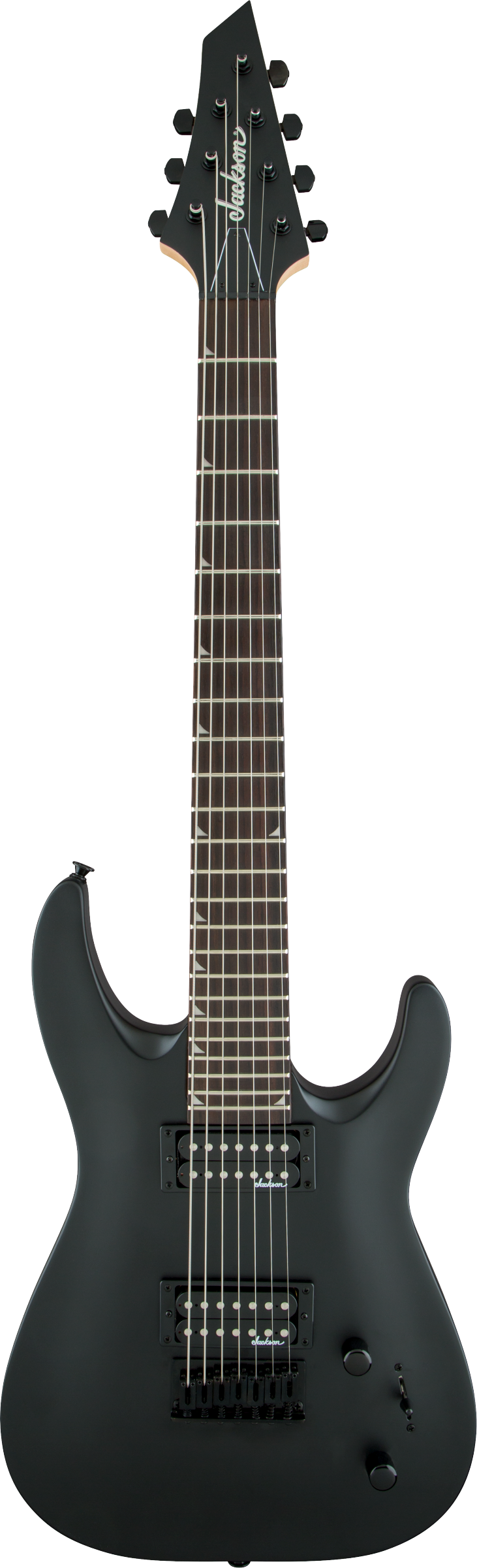 Guitarra Eléctrica Jackson JS22-7 Dinky Arch Top 7 Cuerdas Satin Negra