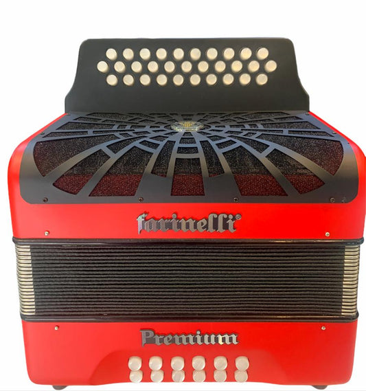 Acordeon Botones Fa Rojo Farinelli Premium 3012frhg