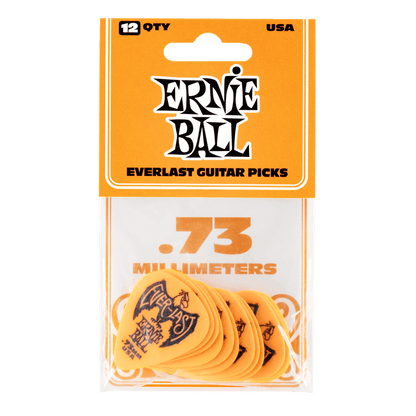 Puas para Guitarra Ernie Ball Everlast Nylon .73 Mm Naranja Paquete de 12 Pzas