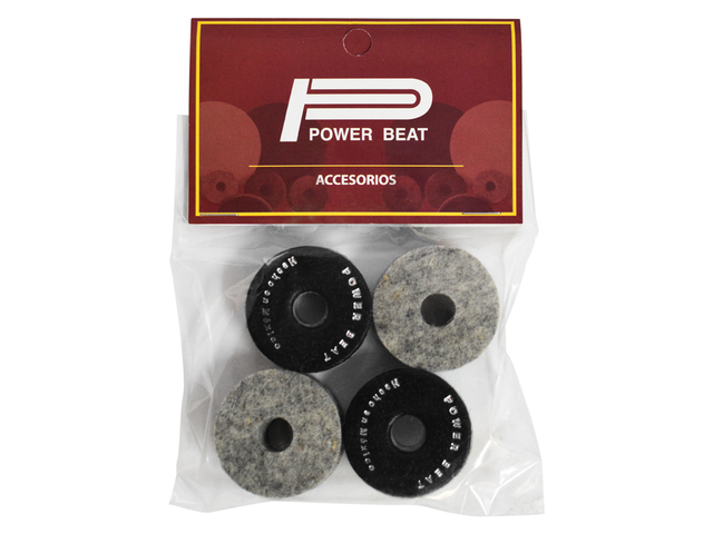 Rondanas Power Beat para Atril de Platillo, Fieltro con Piel (4 Piezas)