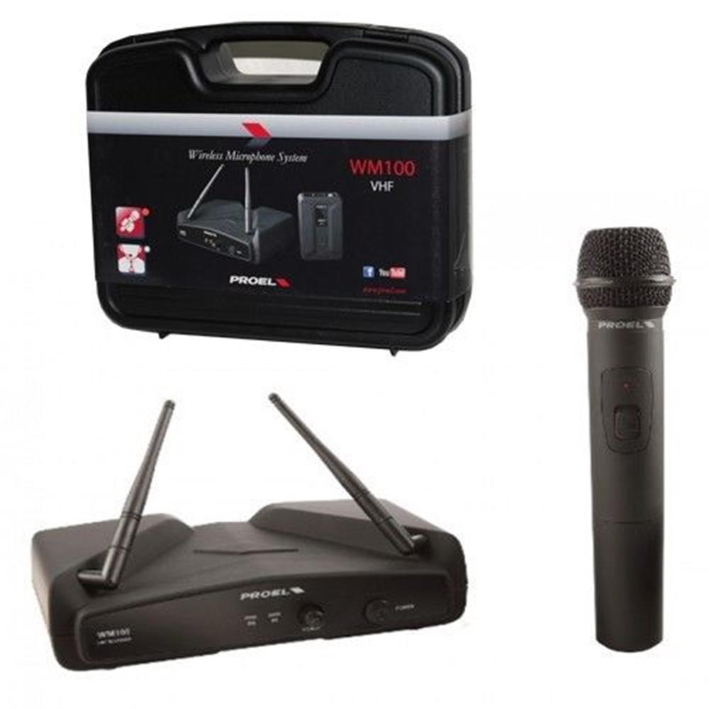 Sistema de Micrófono Vhf Inalambrico Proel con Estuche Mod: Wm100m