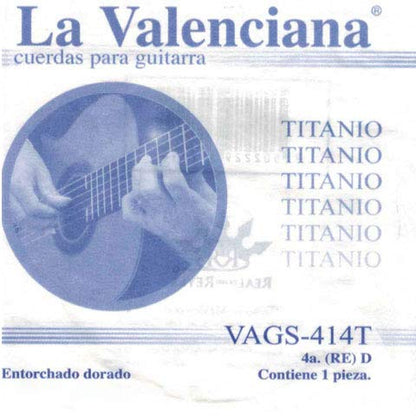 Paquete 6 Cuerdas La Valenciana Guitarra Clásica 4a Nylon Titanio