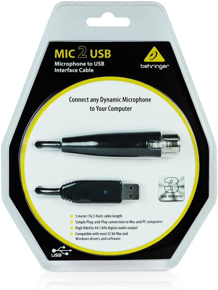 Cable Behringer Interfase Mic 2 Usb