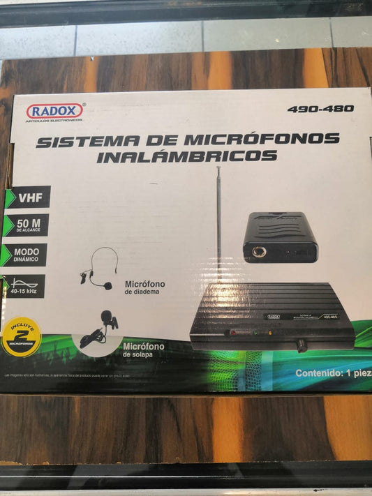 Sistema de Micrófonos Inalambricos. Diadema y Solapa (vhf)