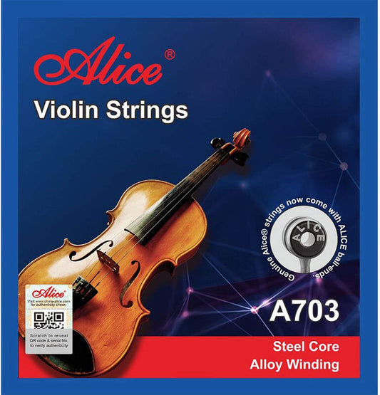 Cuerda Suelta 2a A (La) Alice para Violín 4/4 Paquete 10