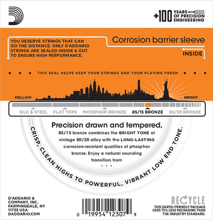 Encordadura D'Addario EZ-900 Guitarra Acústica Bronce 85/15 .010-.050