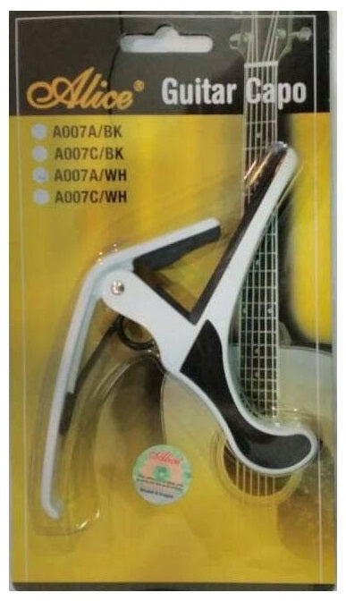 Capo P/guitarra Clasica Metal Blanco Alice