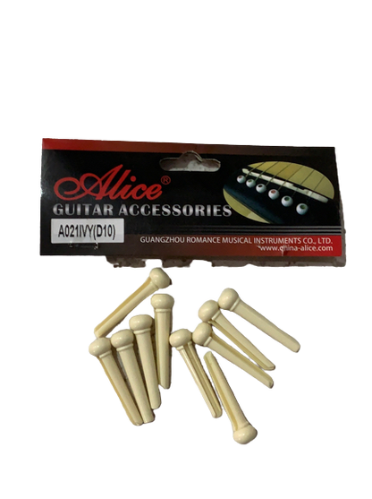 Juego de 10 Pivote para Guitarra Color Marfil Alice