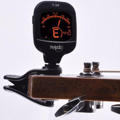 Afinador Cromático de Clip Musedo C/filtro Guitarra-bajo-violin-ukulele T-5s Negro