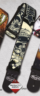 Correa de Guitarra Calavera Rockstar CP22