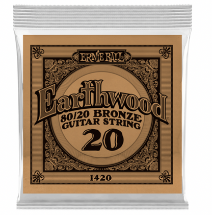 Paquete de Cuerdas Ernie Ball Earthwood Guitarra Acústica Bronce .020