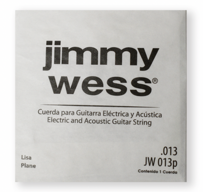 Paquete de Cuerdas Jimmy Wess Guitarra Acústica o Eléctrica 2a. Acero .013