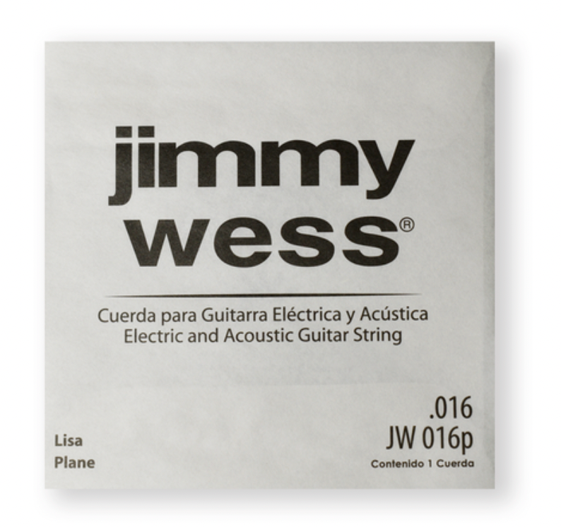 Cuerda Suelta Jimmy Wess Guitarra Acústica o Eléctrica 2a Acero .016