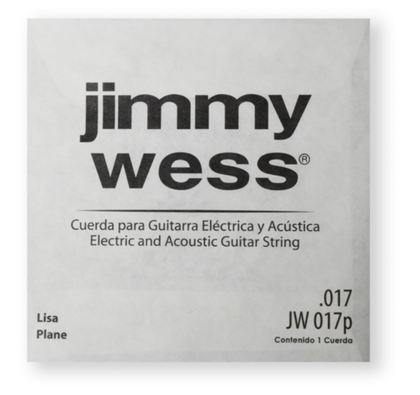 Cuerda Suelta Jimmy Wess Guitarra Eléctrica/Electroacústica Lisa .017