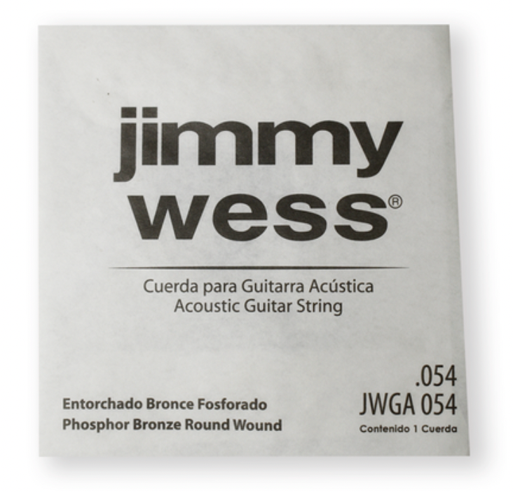 Paquete de Cuerdas Jimmy Wess Guitarra Acústica .054 Bronce Fosforado