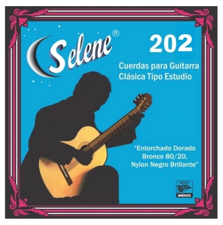 Cuerda Suelta Selene Guitarra Clásica Nylon Negro 2a sin Borla 202