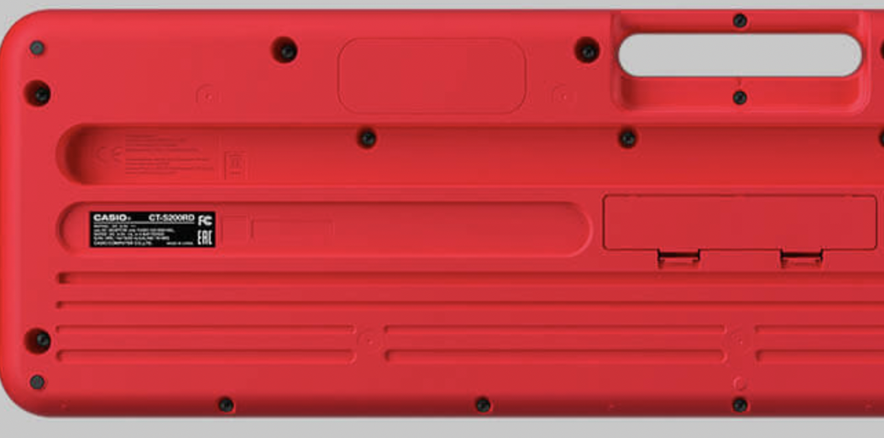 Teclado Casio Portatil Cts200rd con Eliminador Color Rojo