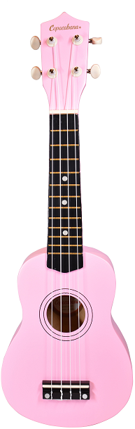 Ukulele Soprano Copacabana Rosa con Funda ⌘ Cpuk044