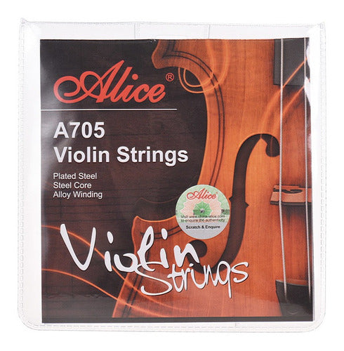Juego de Cuerdas Alice para Violín A705