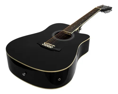 Guitarra Texana Electroacustica Negra 12 Cdas Segovia