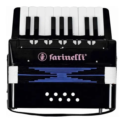 Acordeon Infantil de 17 Teclas para Niño Farinelli Negro