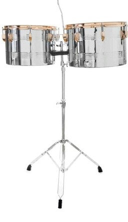 Timbales Extreme Vaso Largo 14" X 10" y 15" X 10" Aro y Lugs Cobrizados
