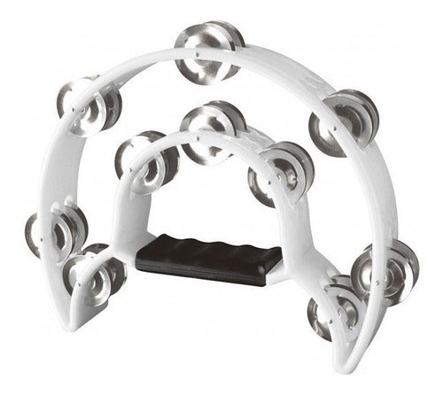 Pandero Media Luna Doble Blanco Alice Atb002/wh
