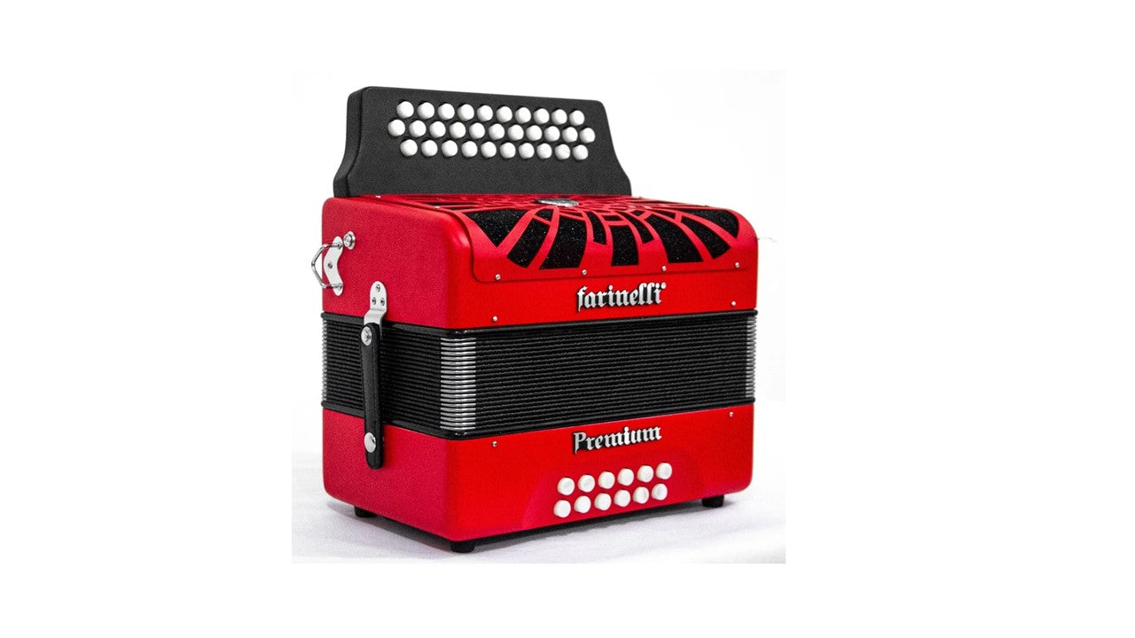 Acordeon Botones Fa Rojo Farinelli Premium 3012frhg