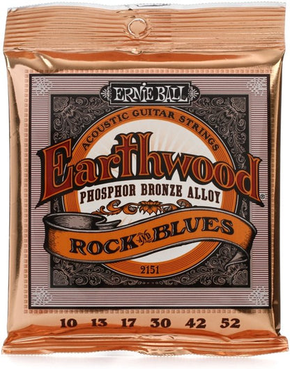 Encordadura Ernie Ball Guitarra Acústica Rock & Blues Fósforo Bronce .010-.052 2151