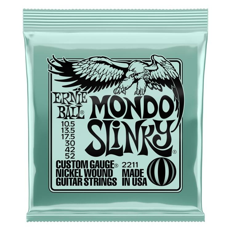 Encordadura Ernie Ball Mondo Slinky Guitarra Eléctrica Níquel .0105-.052