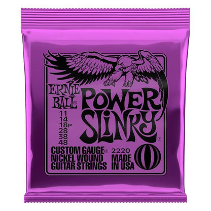 Encordadura Ernie Ball Guitarra Eléctrica Power Slinky Morada .011-.048 2220