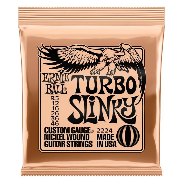 Encordadura Ernie Ball Guitarra Eléctrica Turbo Slinky .0095-.046 2224