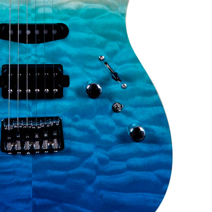 Guitarra Eléctrica Jet Guitars JS1000 Azul Transparente