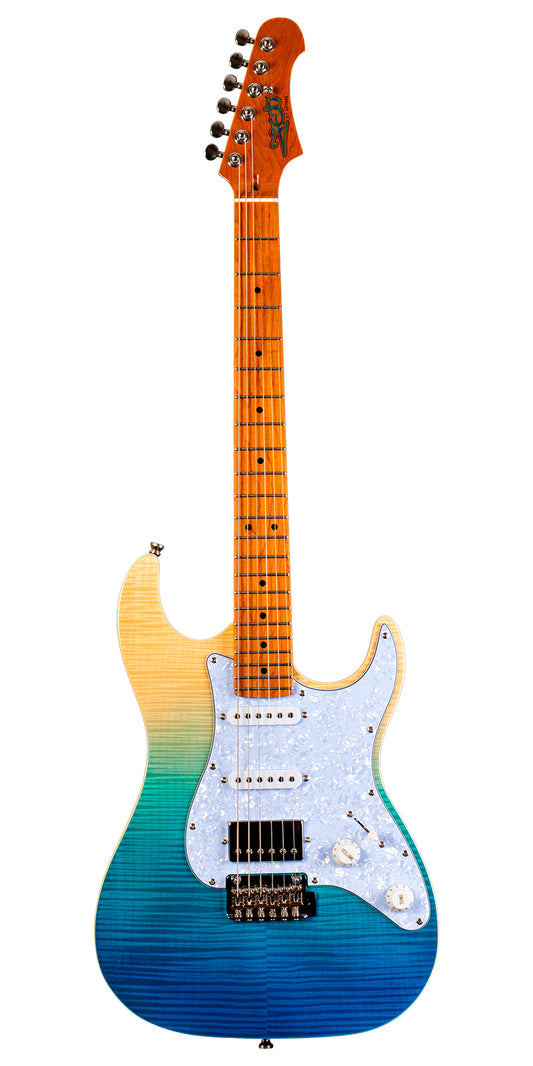 Guitarra Eléctrica Jet Guitars JS450 Azul Transparente