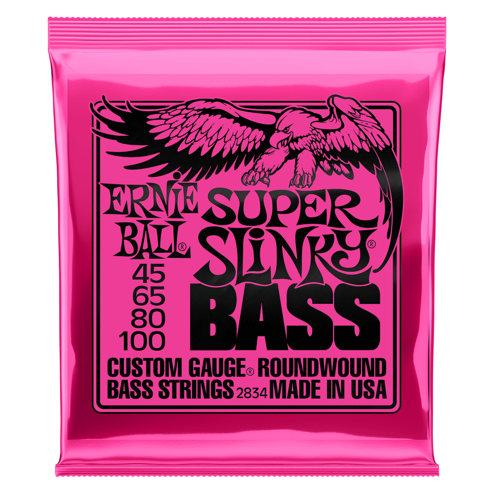 Cuerdas Ernie Ball Super Slinky para bajo Electrico 4 Cdas
