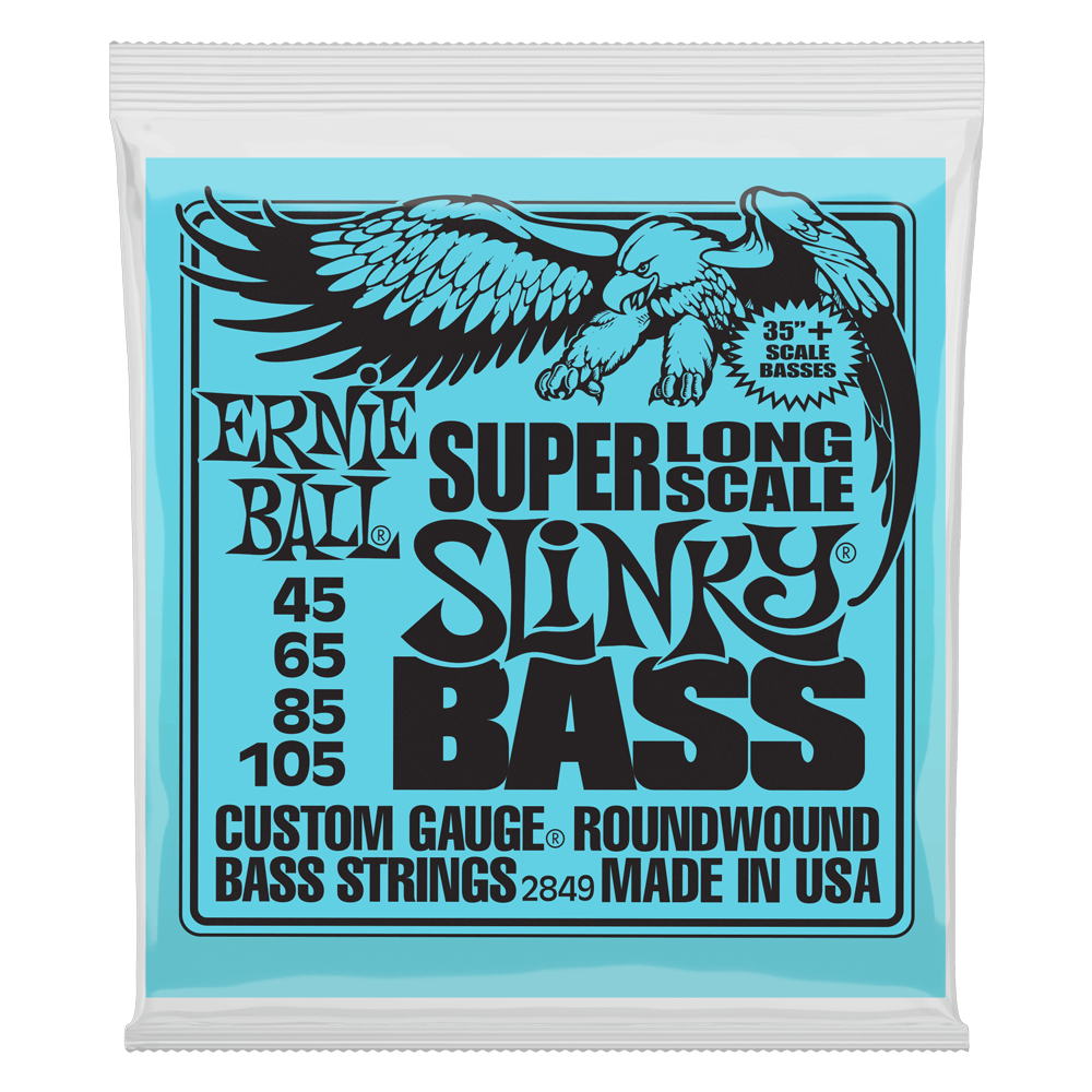 Encordadura Ernie Ball Slinky Long Scale Bajo Eléctrico Níquel .045-.105