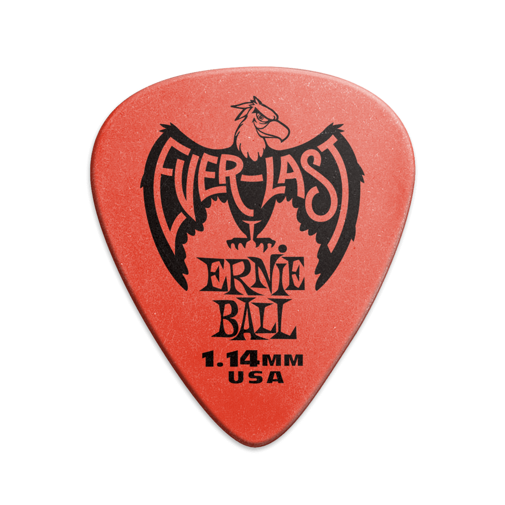 Puas para Guitarra Ernie Ball Everlast Nylon .1.14 Mm Rojo Pardo Paquete de 12 Pzas