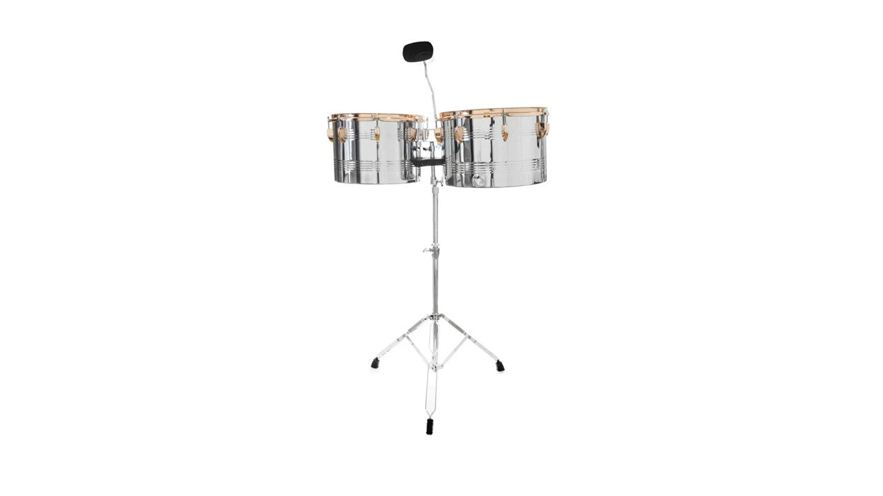 Timbales Extreme Vaso Largo 14" X 10" y 15" X 10" Aro y Lugs Cobrizados