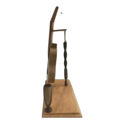 Adorno Guitarra Porta Pluma Artesanal Base Rectangular