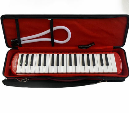 Melodica Extreme 37 Teclas 3 Octavas Estuche con Cierre Roja