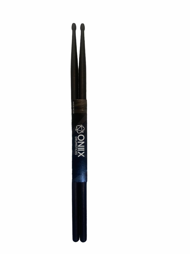 Par de Baquetas Oniix Color Negro Punta Madera Mod 5a