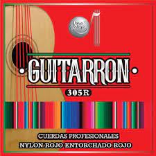 Encordadura Sonatina Guitarrón Nylon Rojo Entorchado Rojo 305-R