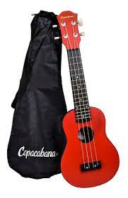 Ukulele Soprano Linden/abs Color Rojo con Funda Copacabana