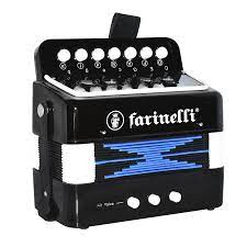 Mini Acordeon Infantil para Niño 7 Botones Farinelli Negro