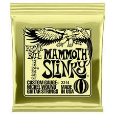 Encordadura Ernie Ball Mammoth Slinky Guitarra Eléctrica Níquel .012-.062